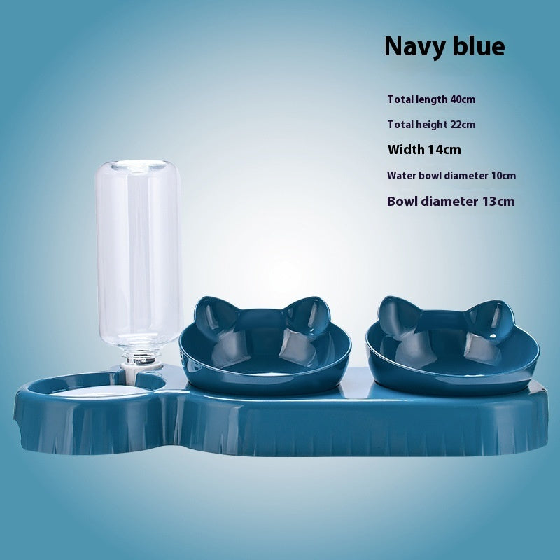 Double Pet Bowl Set – Raised Food & Water Bowl - Elorapets Elorapets Three Bowls Dark Blue j4e0kn-zs 0 Double Pet Bowl Set – Raised Food & Water Bowl