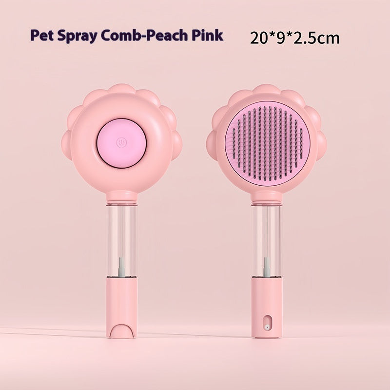Self-Cleaning Pet Grooming Brush with Built-In Spray - Elorapets Elorapets Spray Pink j4e0kn-zs 0 Self-Cleaning Pet Grooming Brush with Built-In Spray